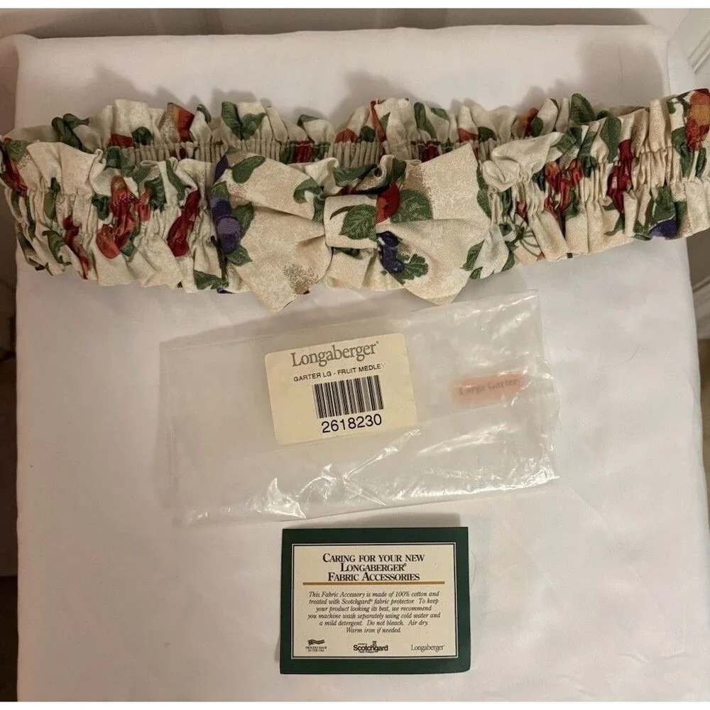 (5) New Longaberger Basket Vintage 1990’s Collectible Basket Garters, Size Large